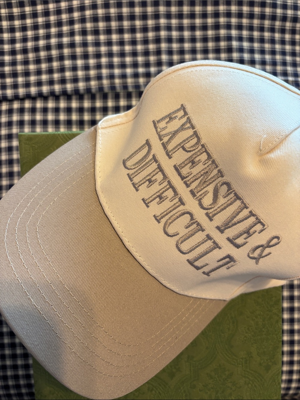 Expensive & Difficult Beige Baseball Cap by